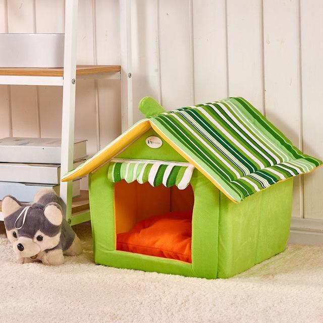 New Fashion Striped Removable Cover Mat Dog House Dog Beds For Small Medium Dogs Pet Products House Pet Beds for Cat - Nestkin Store