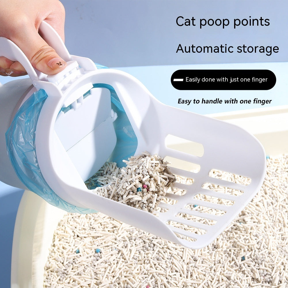 Upgrade Widen Cat Litter Shovel Scoop With Refill Bags Large Cat Litter Box Self Cleaning Cat Waste Bin System Pet Supplies Pet Products - Nestkin Store