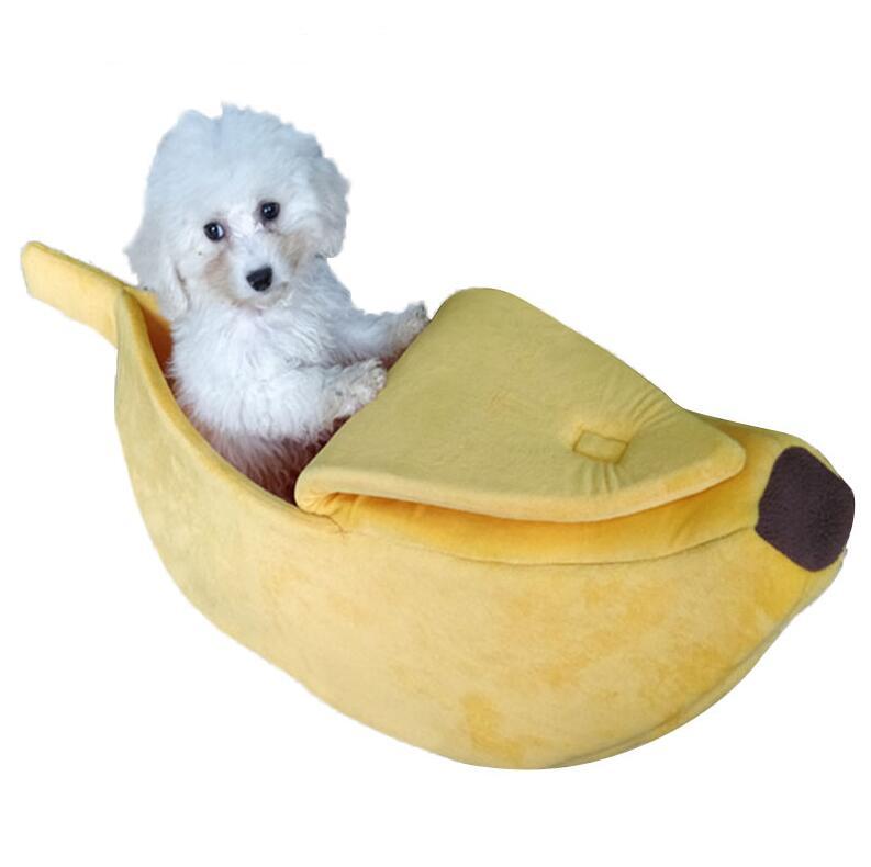 Pet House Dog Bed Banana Shape Dog House Cute Pet Kennel Nest Warm Dog Sofas Sleeping Bed - Nestkin Store