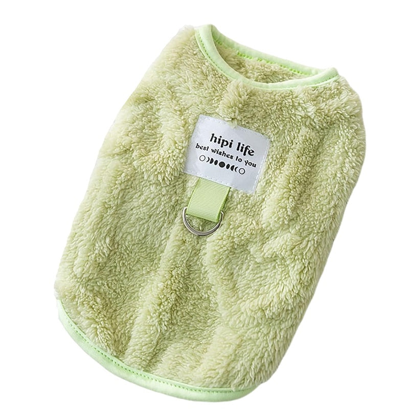 Autumn And Winter Dog Clothes Can Pull Simple Solid Color Two-legged Down Jacket Cat Warm Vest Pet Clothing - Nestkin Store