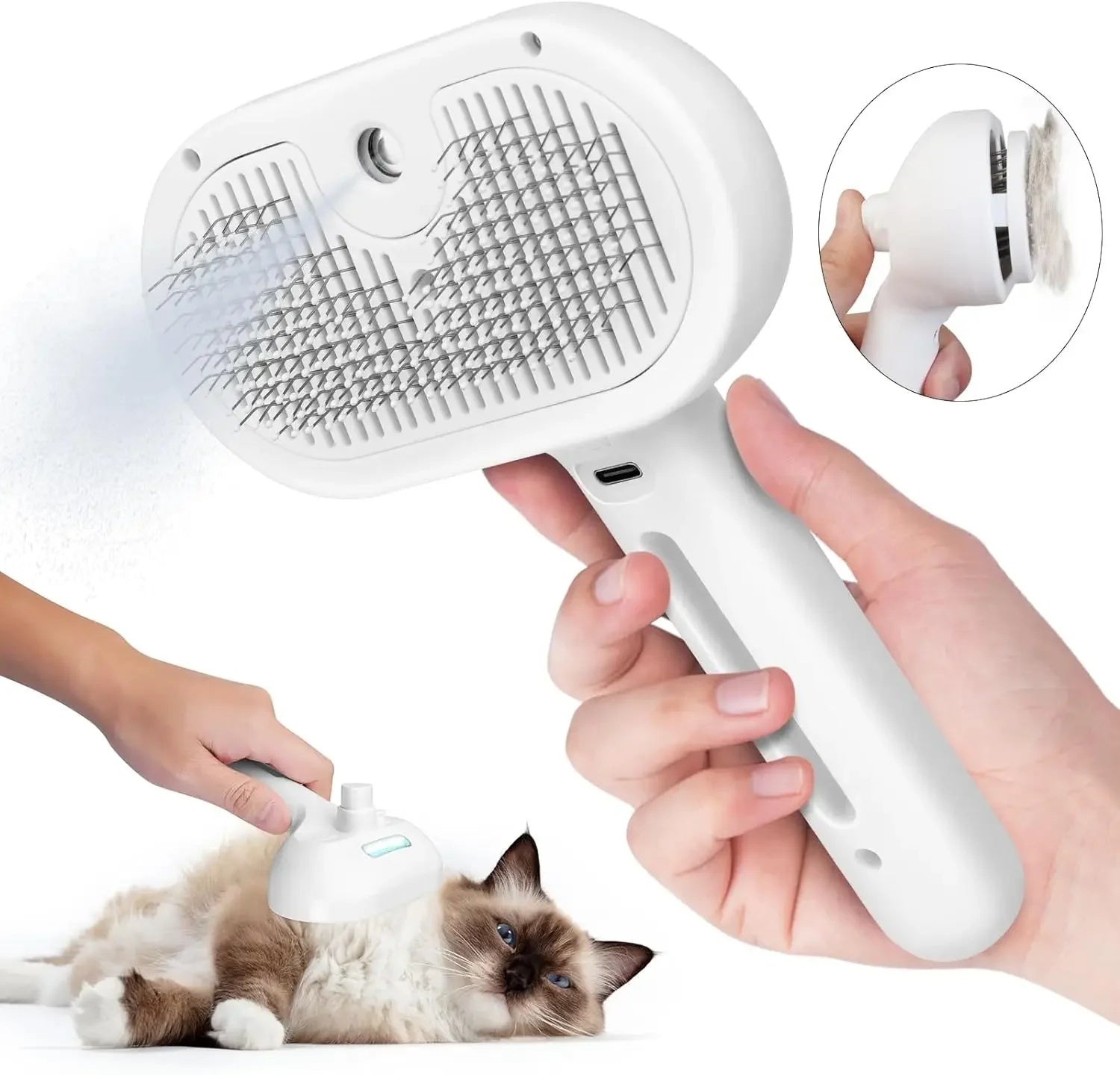 Pets Spray Hair Comb Pet Hair Remover Cleaning Brush Cats Grooming Dog Accessories Tools Dematting Water Mist Humidifier Comb Pet Supplies - Nestkin Store