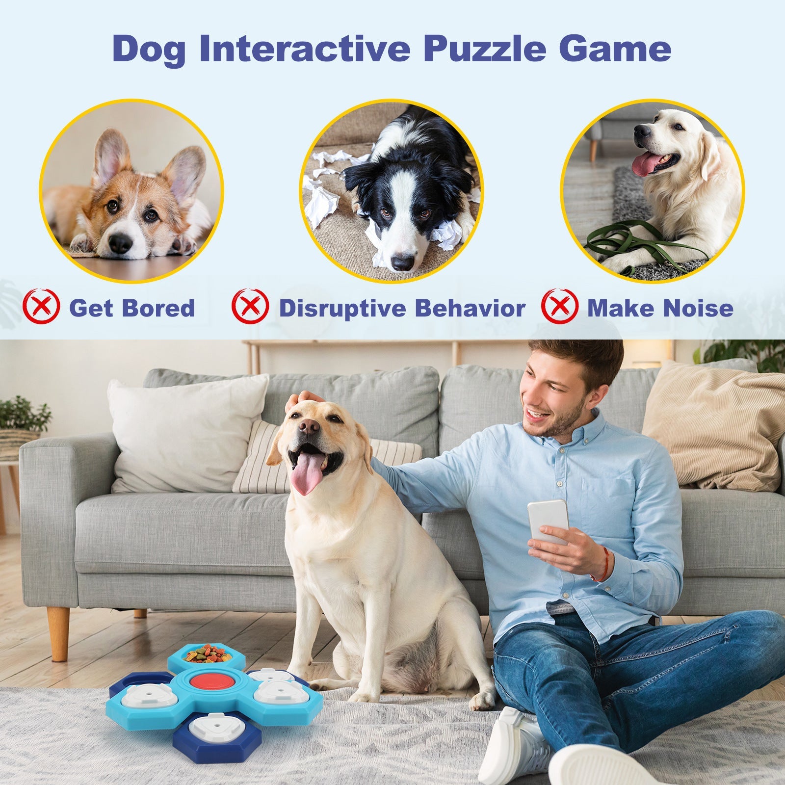 4 Layers Slow Feeder Puzzle Dog Bowls Assemble Slow Eating Bowl For Dogs Non-slip Interactive Dog Puzzle Game Slow Bowl Pet Products - Nestkin Store
