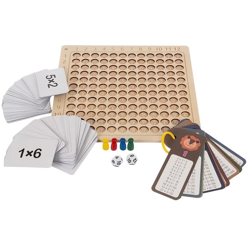 Kruzzel 24639 Wooden Montessori multiplication table (24639)-0