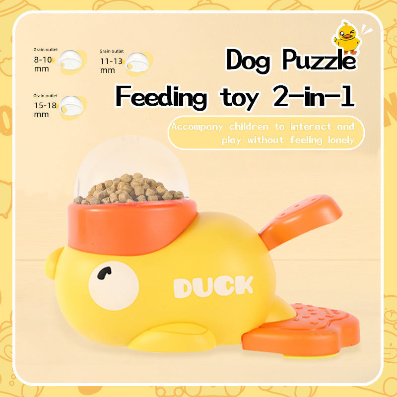 Dog Puzzle Feeder Interactive Pet Food Treat Dispenser Cartoon Duck Design Anti-slip Pets Automatic Feeder Toys For Dog Training Pet Products - Nestkin Store