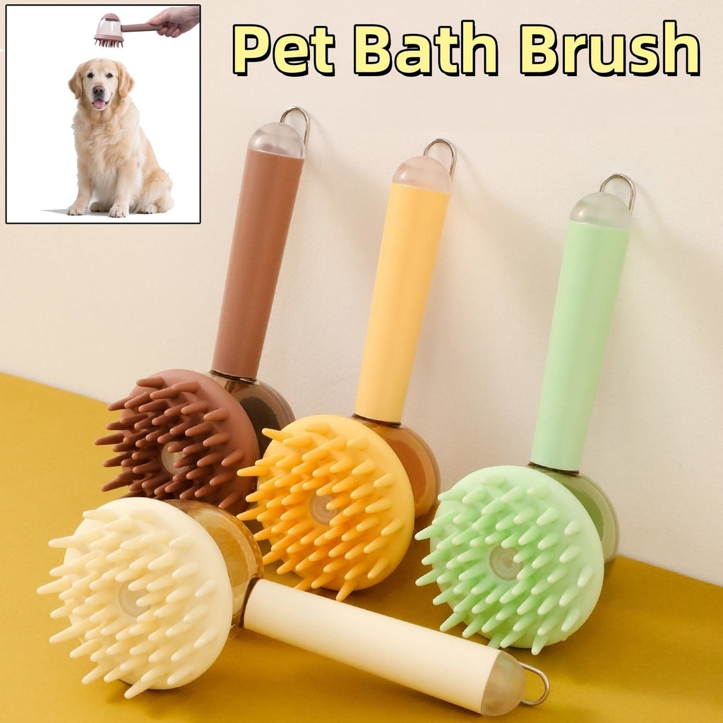 3 In 1 Pets Bath Brush For Dogs And Cats Shower Massage Brush, Depilation Comb And Foaming Tool, Anti-frizz Beauty Brush Pet Products - Nestkin Store