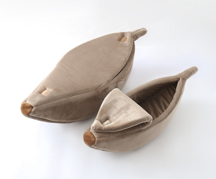 Pet House Dog Bed Banana Shape Dog House Cute Pet Kennel Nest Warm Dog Sofas Sleeping Bed - Nestkin Store