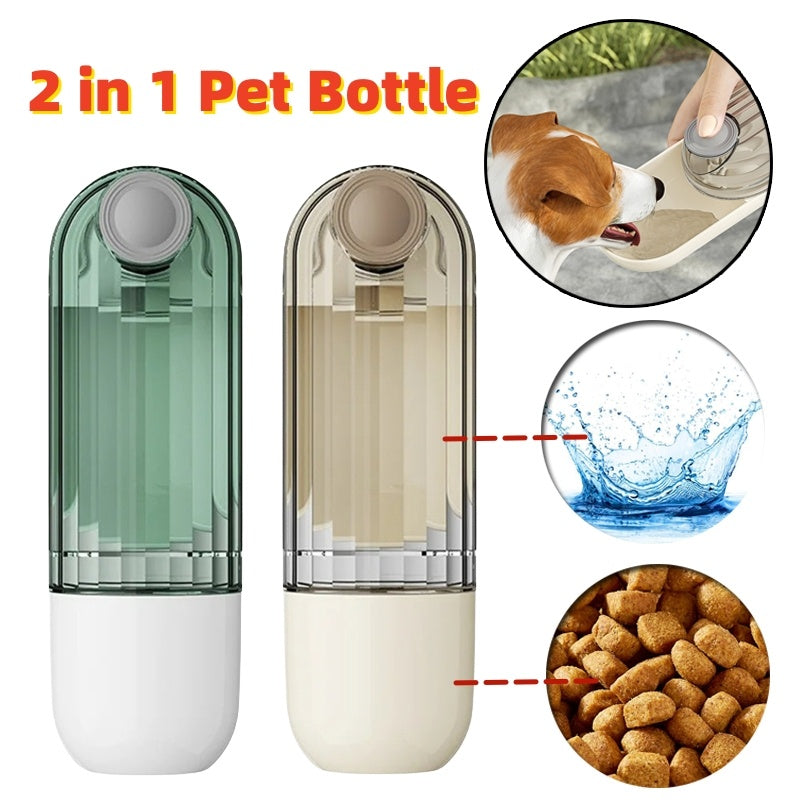 2 In 1 Pet Water Cup Segment Design Green Dog Walking Portable Drinking Cup Dog Feeding Supplies Pet Supplies Dog Walking Water Feeder Pets Products - Nestkin Store