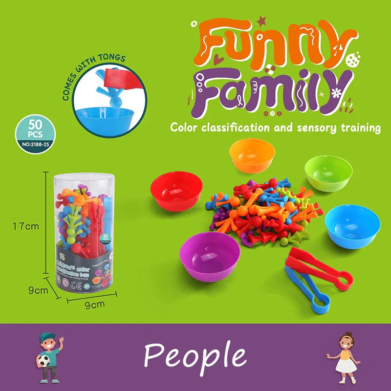 Colorful Montessori Rainbow Bears