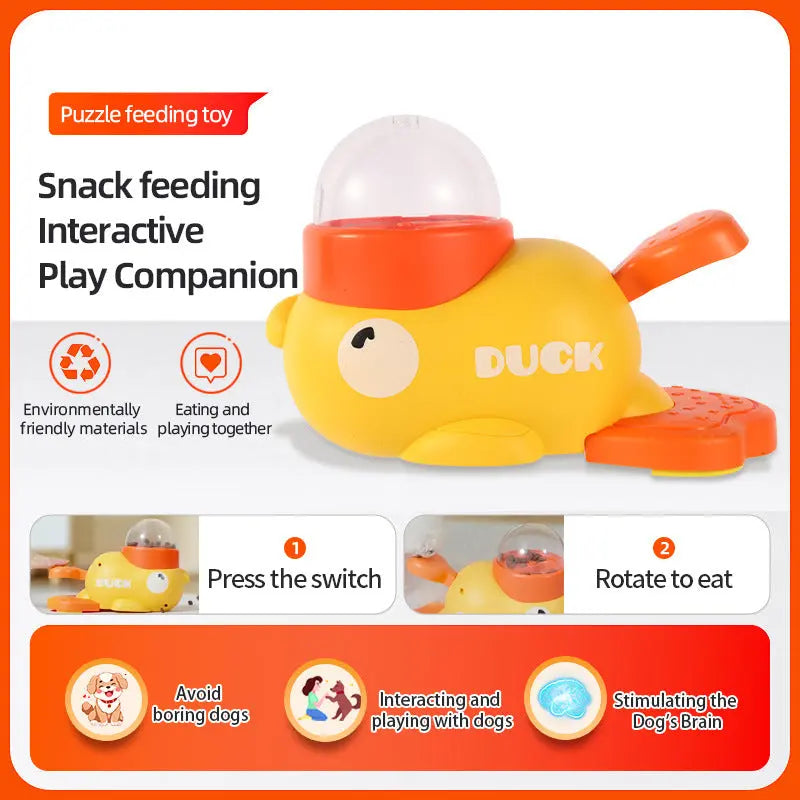 Dog Puzzle Feeder Interactive Pet Food Treat Dispenser Cartoon Duck Design Anti-slip Pets Automatic Feeder Toys For Dog Training Pet Products - Nestkin Store