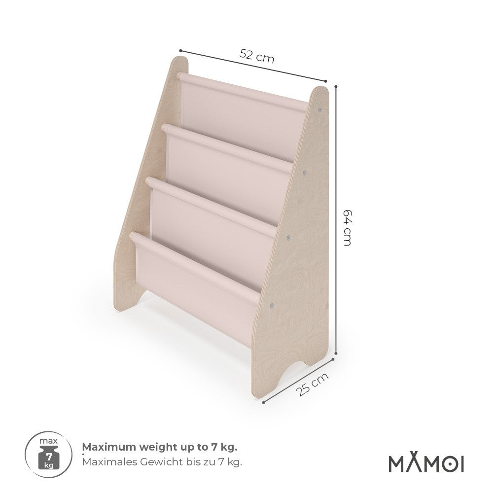 MAMOI® Bücherregal für kinder, Bücherkiste für kinderzimmer, Book shelf, Buchregal, Wandregal kinderregal, Kinderbücherregal, Bücherbank aus holz, Kindermöbel für kleines kind montessori