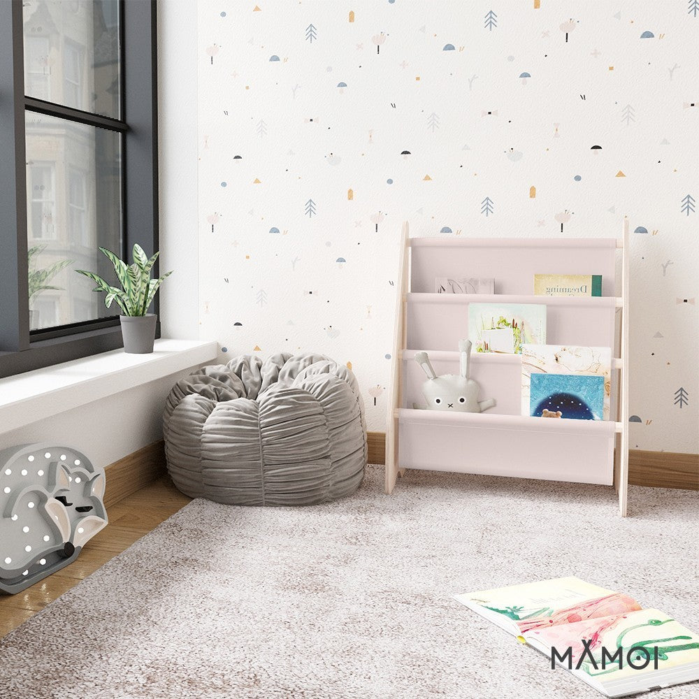 MAMOI® Bücherregal für kinder, Bücherkiste für kinderzimmer, Book shelf, Buchregal, Wandregal kinderregal, Kinderbücherregal, Bücherbank aus holz, Kindermöbel für kleines kind montessori