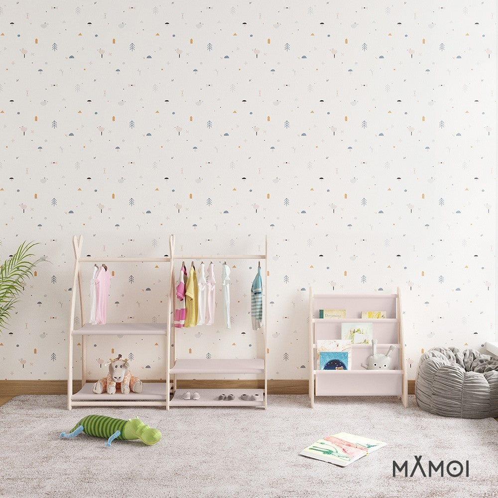 MAMOI® Bücherregal für kinder, Bücherkiste für kinderzimmer, Book shelf, Buchregal, Wandregal kinderregal, Kinderbücherregal, Bücherbank aus holz, Kindermöbel für kleines kind montessori