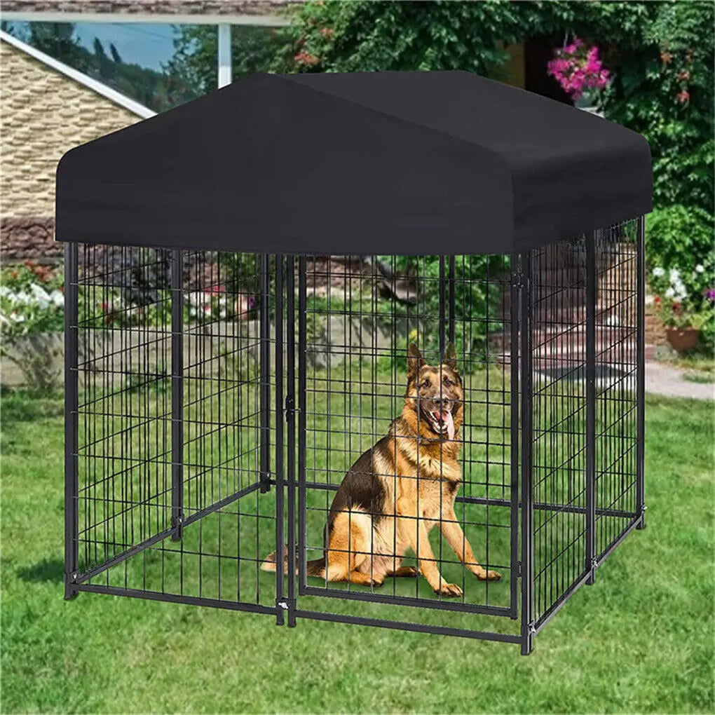 Oversize Dog Cage, Pet Run Enclosure, Playpen with Roof, for Outdoor Pet Kennel, High Fence - Nestkin Store