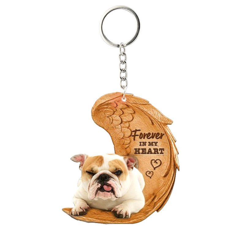1 Piece 23 Style Dog Forever In My Heart  Angel Pendant Bag Key Chains Car Keychain Keyring  Pet Jewelry Gift For Women Girls - Nestkin Store