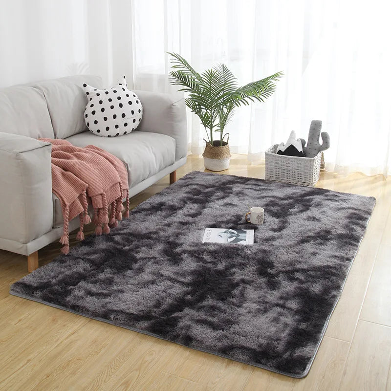 Gray Carpet for Living Room Plush Rug Bed Room Floor Fluffy Mats Anti-slip Home Decor Rugs Soft Velvet Carpets Kids Room Blanket - Nestkin Store