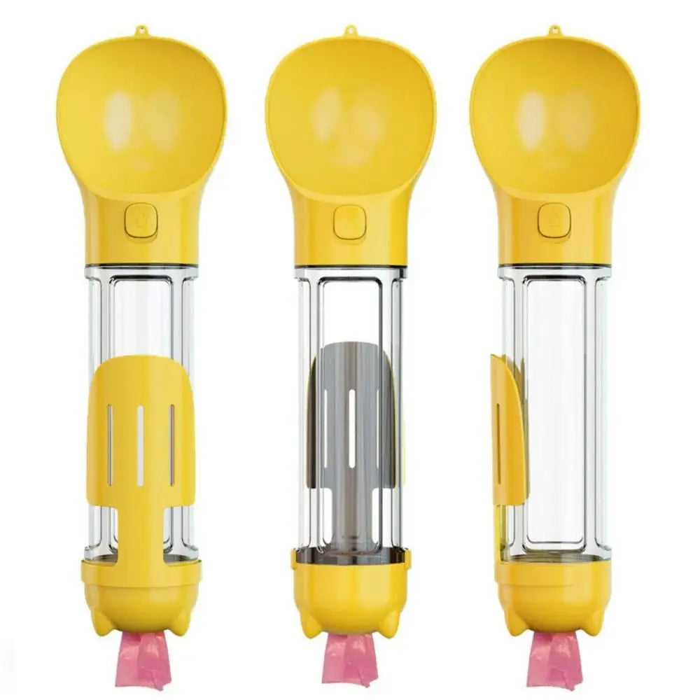 300/500ml Pet Water Food Dispenser 3 in 1 Leak Proof Pet Dog Water Bottle with Trash Bag Box and Shovel Dog Food Feeder Cat - Nestkin Store