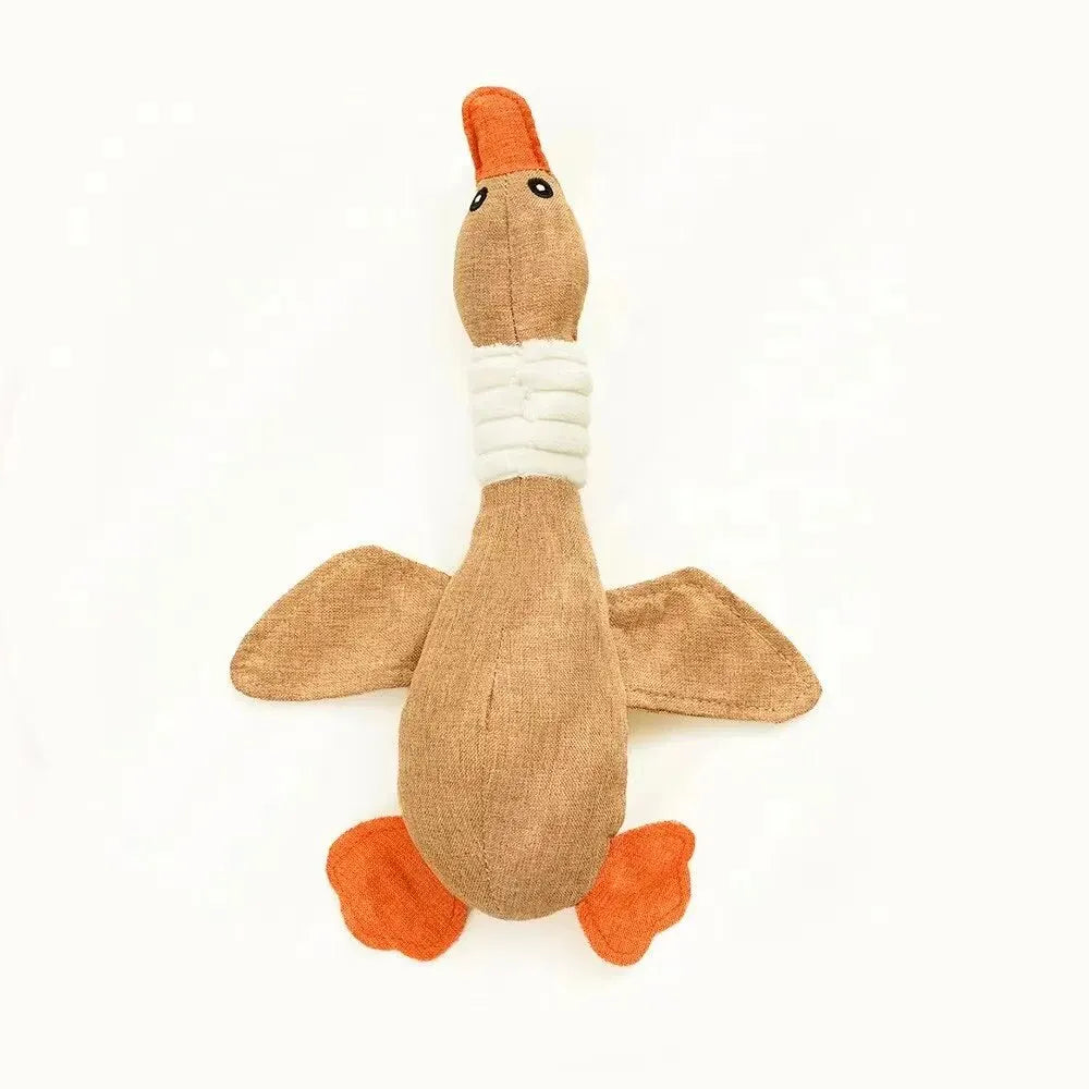 Cute Dog Plush Toys Pet Duck Squeak Toy for Puppy Sound Wild Goose Chew Toy for Small Middle Large Dogs Teeth Cleaning Toys - Nestkin Store