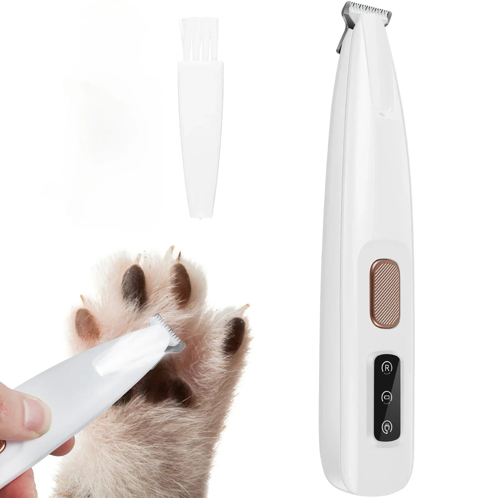 New Dog Paw Trimmer with LED Light Fully Waterproof Pet Hair Trimmer with LED Display Dog Clippers for Grooming 18mm Widen Blade - Nestkin Store