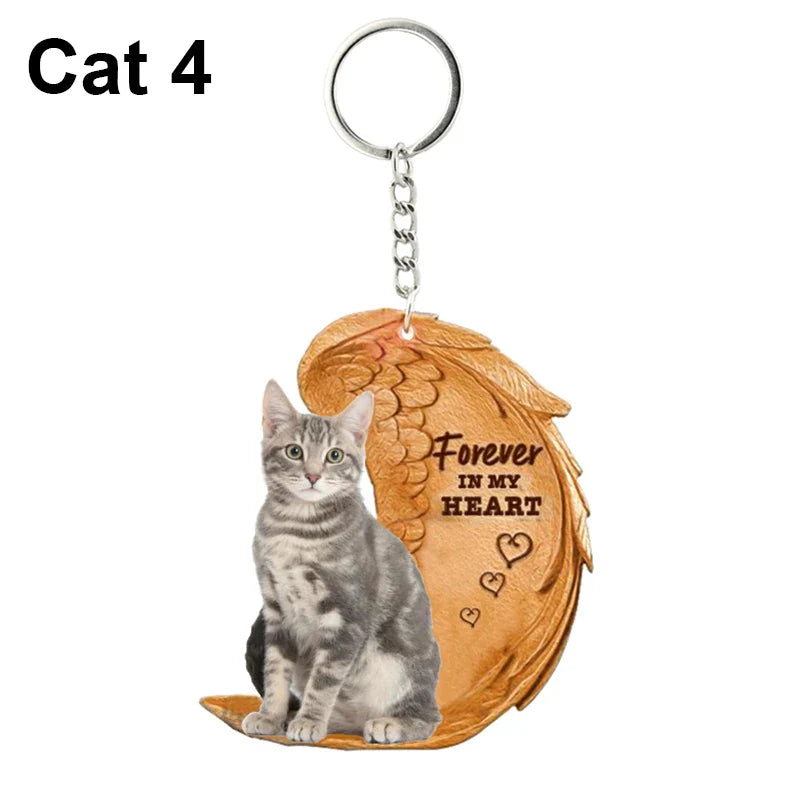 1 Piece 23 Style Dog Forever In My Heart  Angel Pendant Bag Key Chains Car Keychain Keyring  Pet Jewelry Gift For Women Girls - Nestkin Store