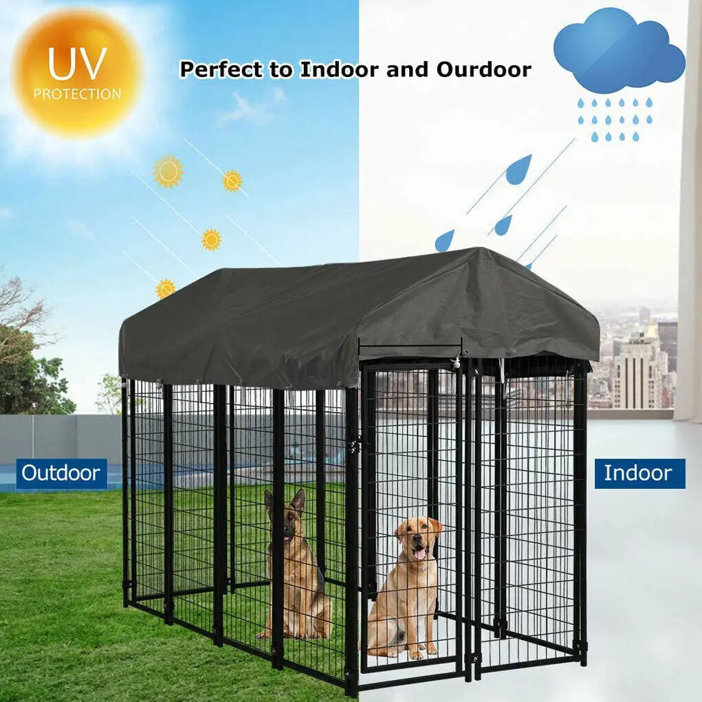 Oversize Dog Cage, Pet Run Enclosure, Playpen with Roof, for Outdoor Pet Kennel, High Fence - Nestkin Store