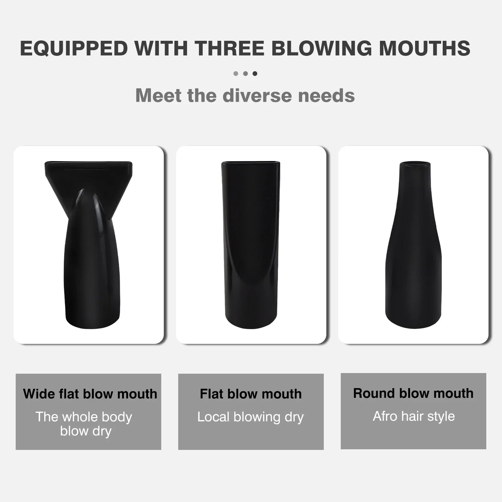 2800W Pet Dog Cat Grooming Hair Dryer Hairdryer Blaster Blower Low Noise Washer Heater with 2.5M Hose 3 Different Nozzles - Nestkin Store