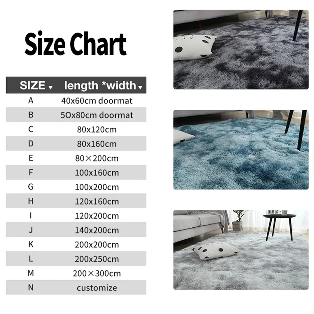 Gray Carpet for Living Room Plush Rug Bed Room Floor Fluffy Mats Anti-slip Home Decor Rugs Soft Velvet Carpets Kids Room Blanket - Nestkin Store