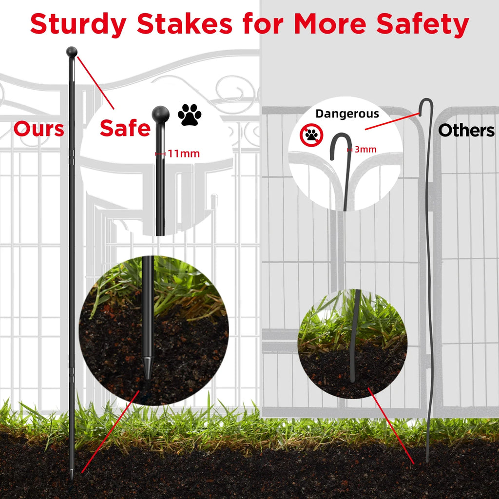 Heavy Duty Metal Dog Playpen, Foldable, 8 Panels, Pet, Animal, Kennel Pen, Fence with Gate for Indoor and Outdoor - Nestkin Store