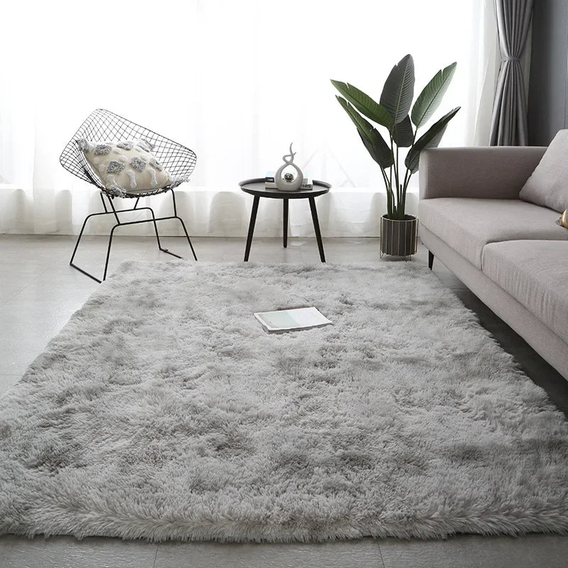Gray Carpet for Living Room Plush Rug Bed Room Floor Fluffy Mats Anti-slip Home Decor Rugs Soft Velvet Carpets Kids Room Blanket - Nestkin Store