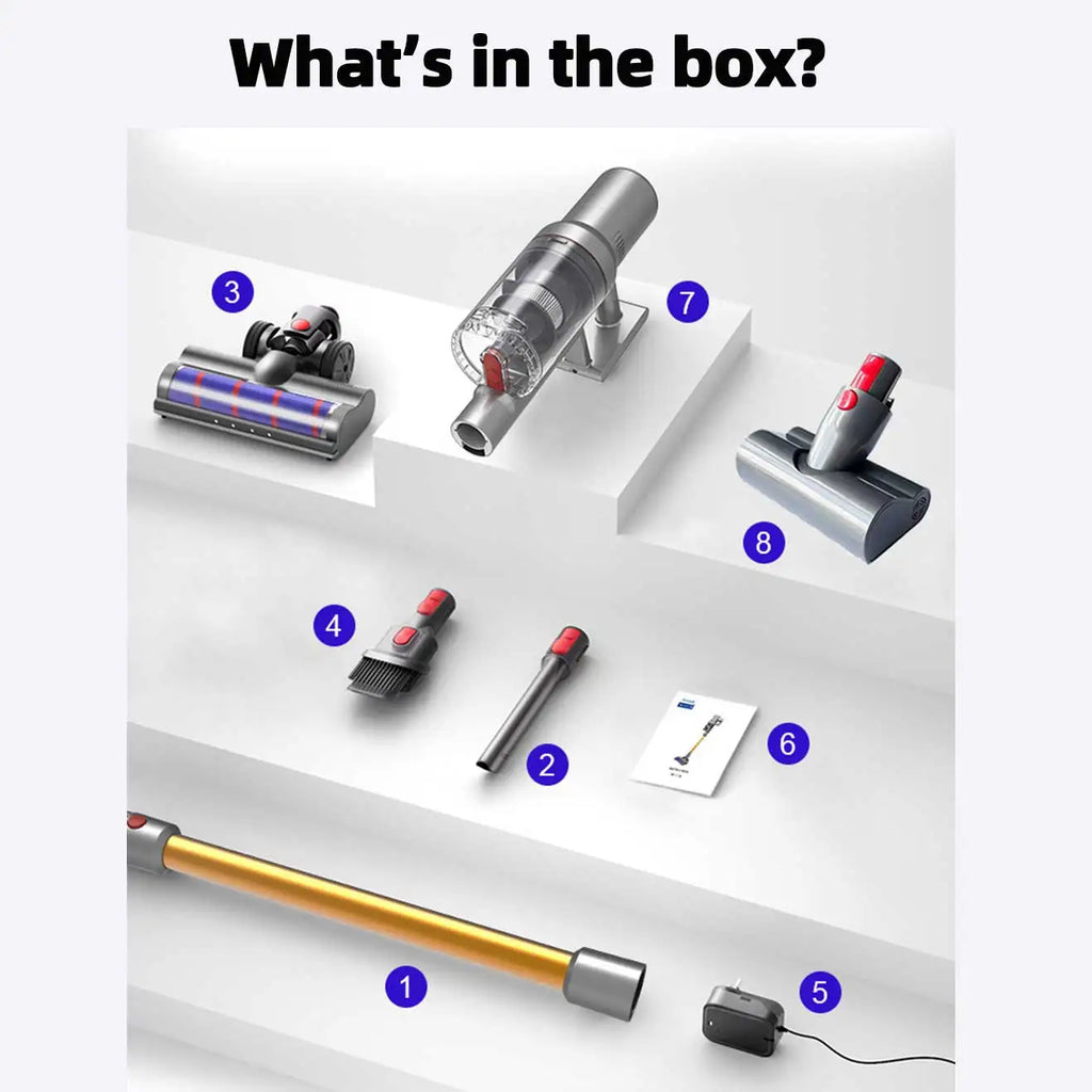 ABIR VC205 Cordless Handheld Vacuum Cleaner,27000PA,Touch Screen,Smart Dust Sensor,Auto Speed Control for Home Bed Carpet Clean - Nestkin Store