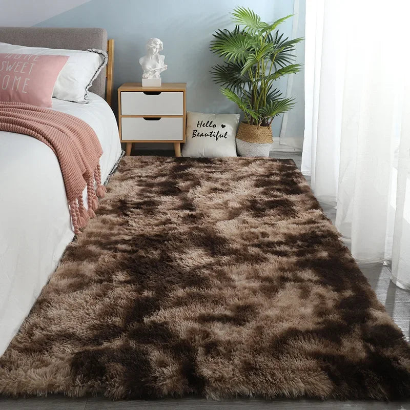 Gray Carpet for Living Room Plush Rug Bed Room Floor Fluffy Mats Anti-slip Home Decor Rugs Soft Velvet Carpets Kids Room Blanket - Nestkin Store