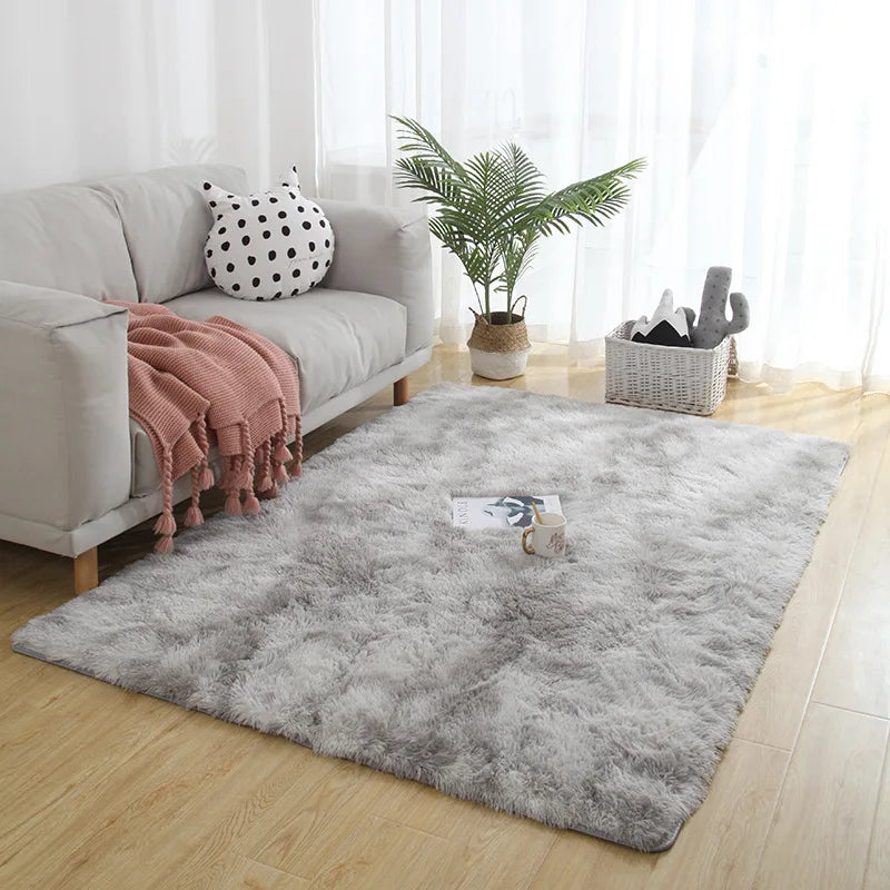 Gray Carpet for Living Room Plush Rug Bed Room Floor Fluffy Mats Anti-slip Home Decor Rugs Soft Velvet Carpets Kids Room Blanket - Nestkin Store