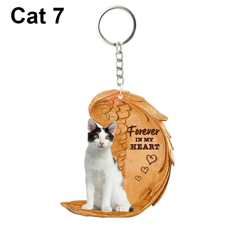 1 Piece 23 Style Dog Forever In My Heart  Angel Pendant Bag Key Chains Car Keychain Keyring  Pet Jewelry Gift For Women Girls - Nestkin Store