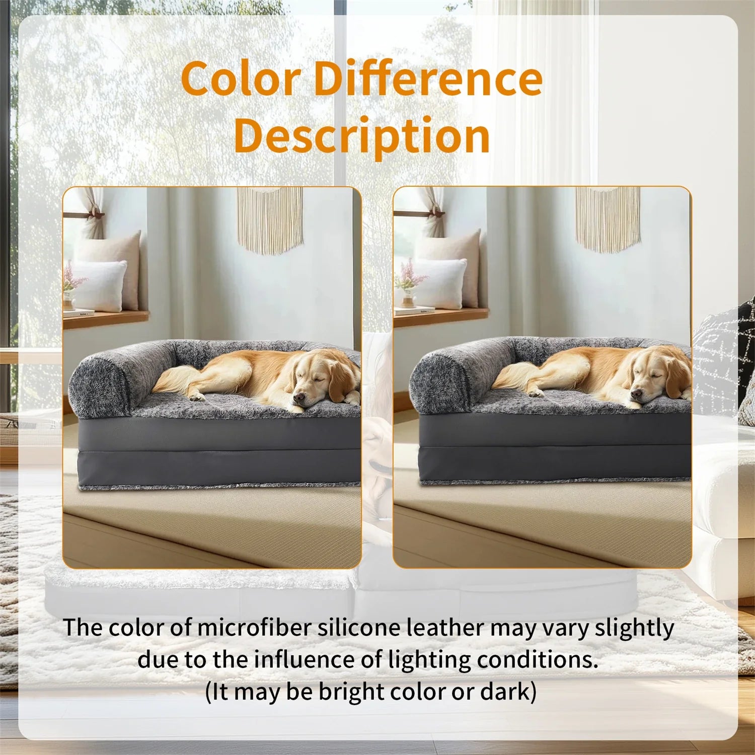180cm Long Human Dog Bed Fits Adults and Pets Foldable Orthopedic Pet Bed Plush Cushion Cover with Bolster - Nestkin Store