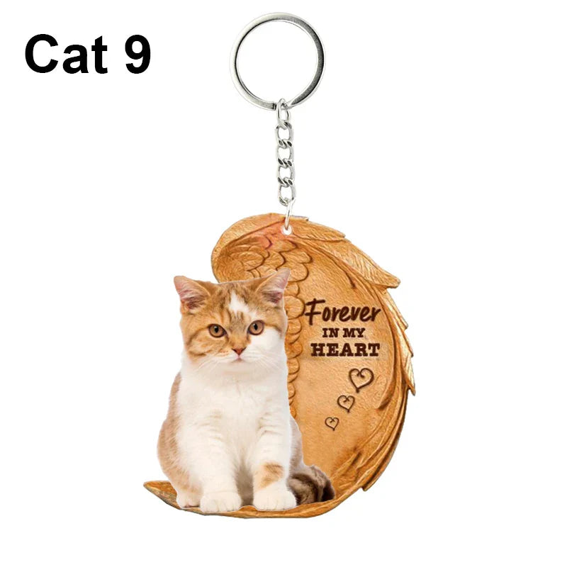 1 Piece 23 Style Dog Forever In My Heart  Angel Pendant Bag Key Chains Car Keychain Keyring  Pet Jewelry Gift For Women Girls - Nestkin Store