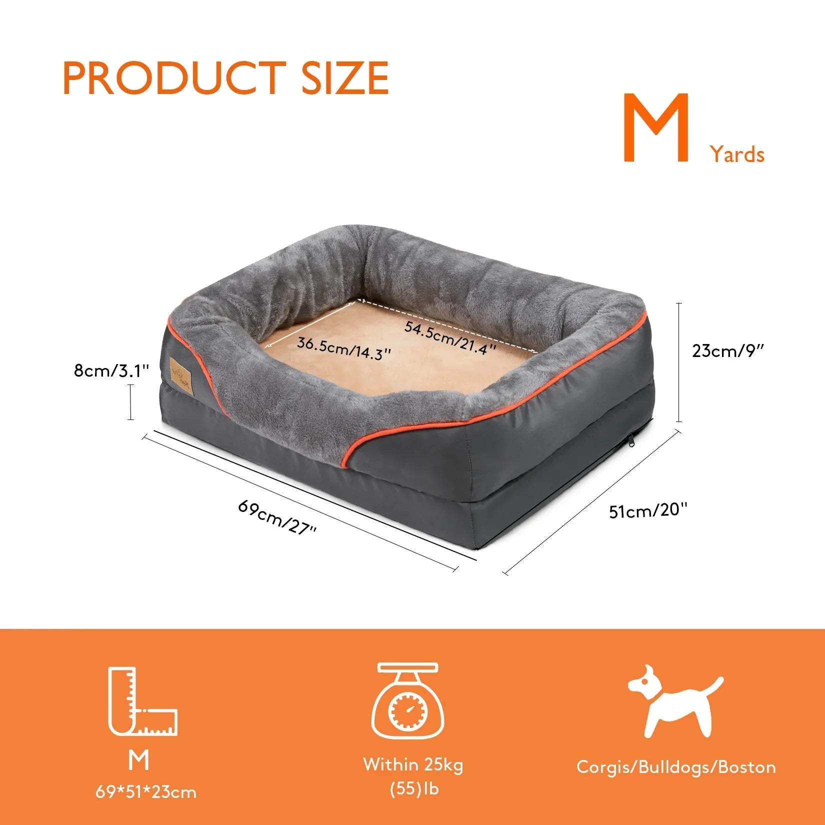 Jumbo Large Orthopedic Dog Bed Memory Foam Quilted Bolstered Pet Sofa Couch Elevated Cushion Warm Waterproof Mattress - Nestkin Store