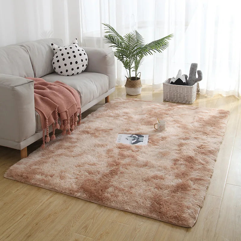 Gray Carpet for Living Room Plush Rug Bed Room Floor Fluffy Mats Anti-slip Home Decor Rugs Soft Velvet Carpets Kids Room Blanket - Nestkin Store