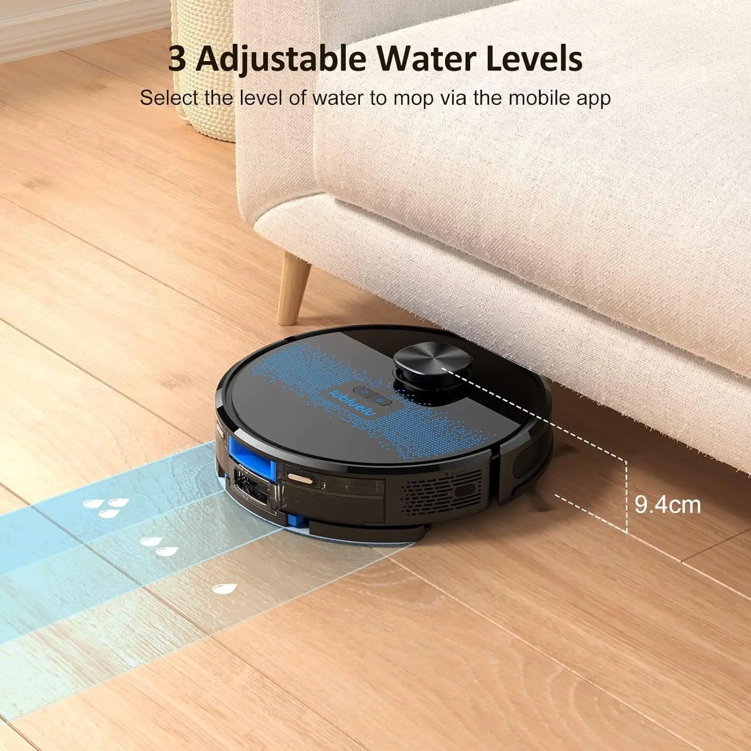 Lubluelu SL60D Robot Vacuum and Mop Combo - 4000Pa Suction, 150Mins Runtime, Quiet Operation, 10 No-Go Zones For Pet Hair Carpet - Nestkin Store
