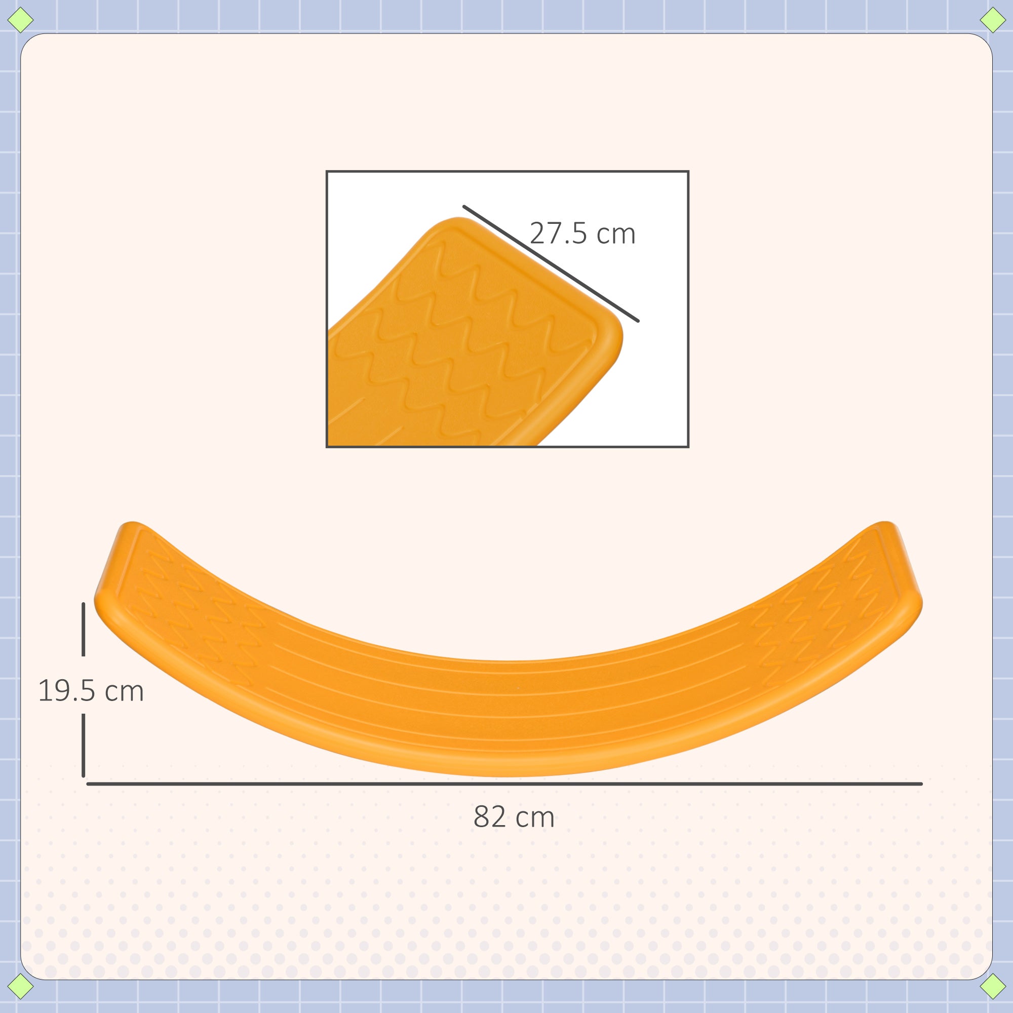 Balance Board Montessori Toy for Kids Ages 3-6 - Orange