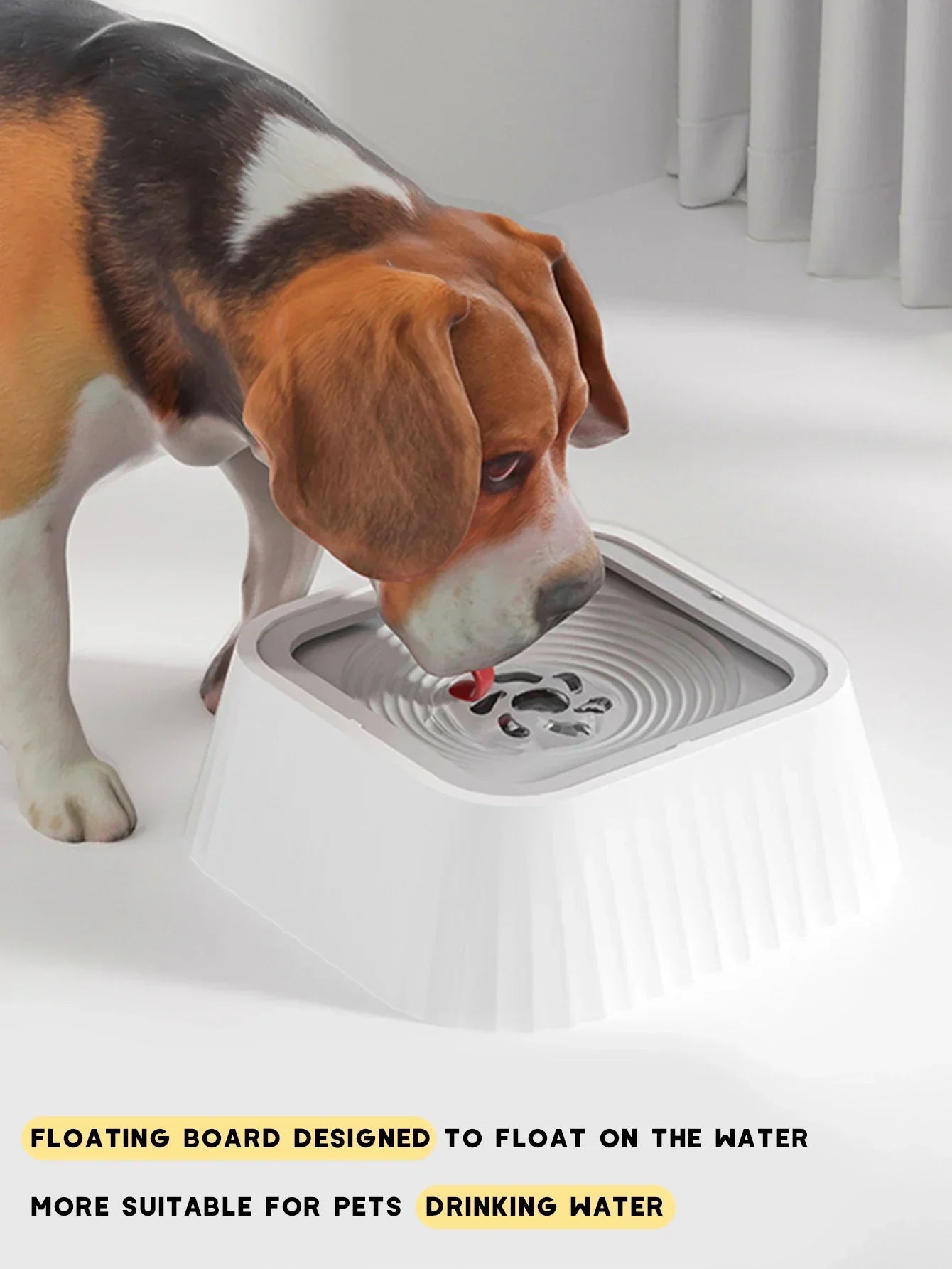 Pet Water Fountain with Floating Plates No Spill Dog Water Bowl Clean Drinking Slow Feeder Anti-splash Pet for Dogs for Pet - Nestkin Store