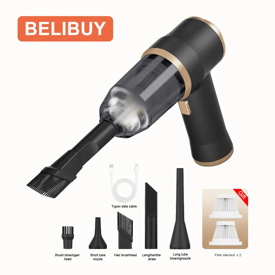 BELIBUY Wireless Car Vacuum Cleaner for Cleaning Bedroom Carpets Portable High Power Function Home Appliance Cleaning Machine - Nestkin Store