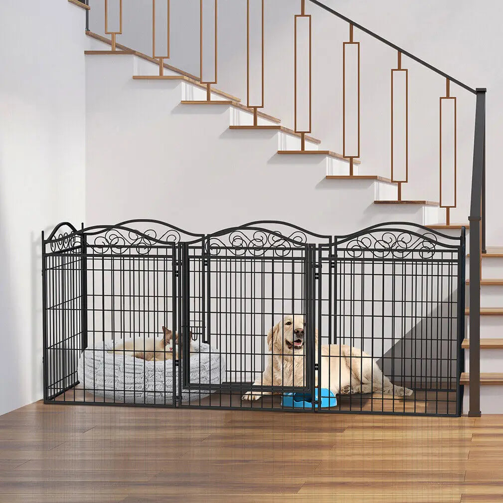 Heavy Duty Metal Dog Playpen, Foldable, 8 Panels, Pet, Animal, Kennel Pen, Fence with Gate for Indoor and Outdoor - Nestkin Store