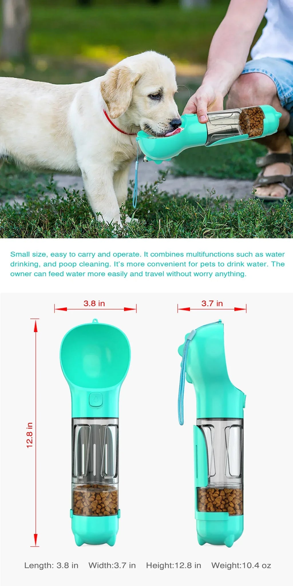 Portable Pet Dog Water Bottle For Small Large Dogs Travel Puppy Cat Drinking Bowl Outdoor Pet Water Dispenser Feeder wiht shovel - Nestkin Store