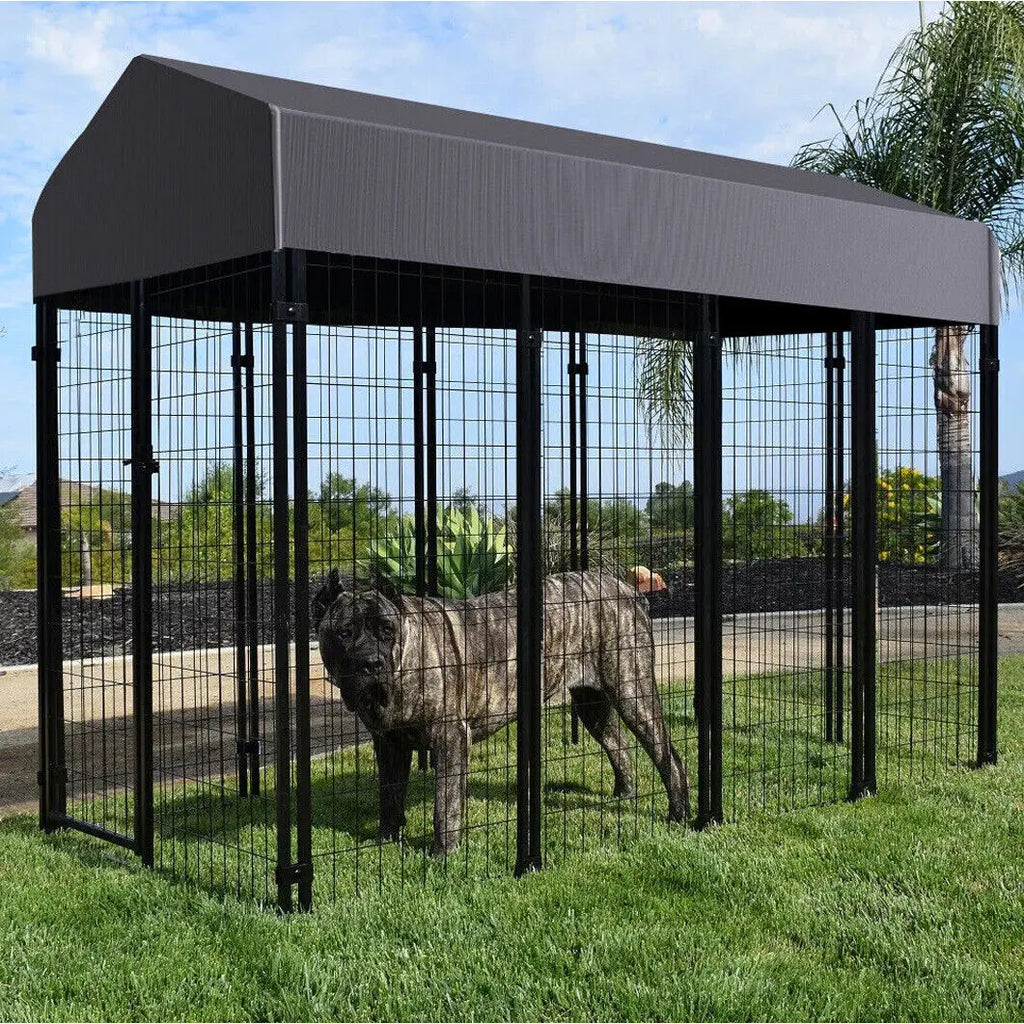 Oversize Dog Cage, Pet Run Enclosure, Playpen with Roof, for Outdoor Pet Kennel, High Fence - Nestkin Store