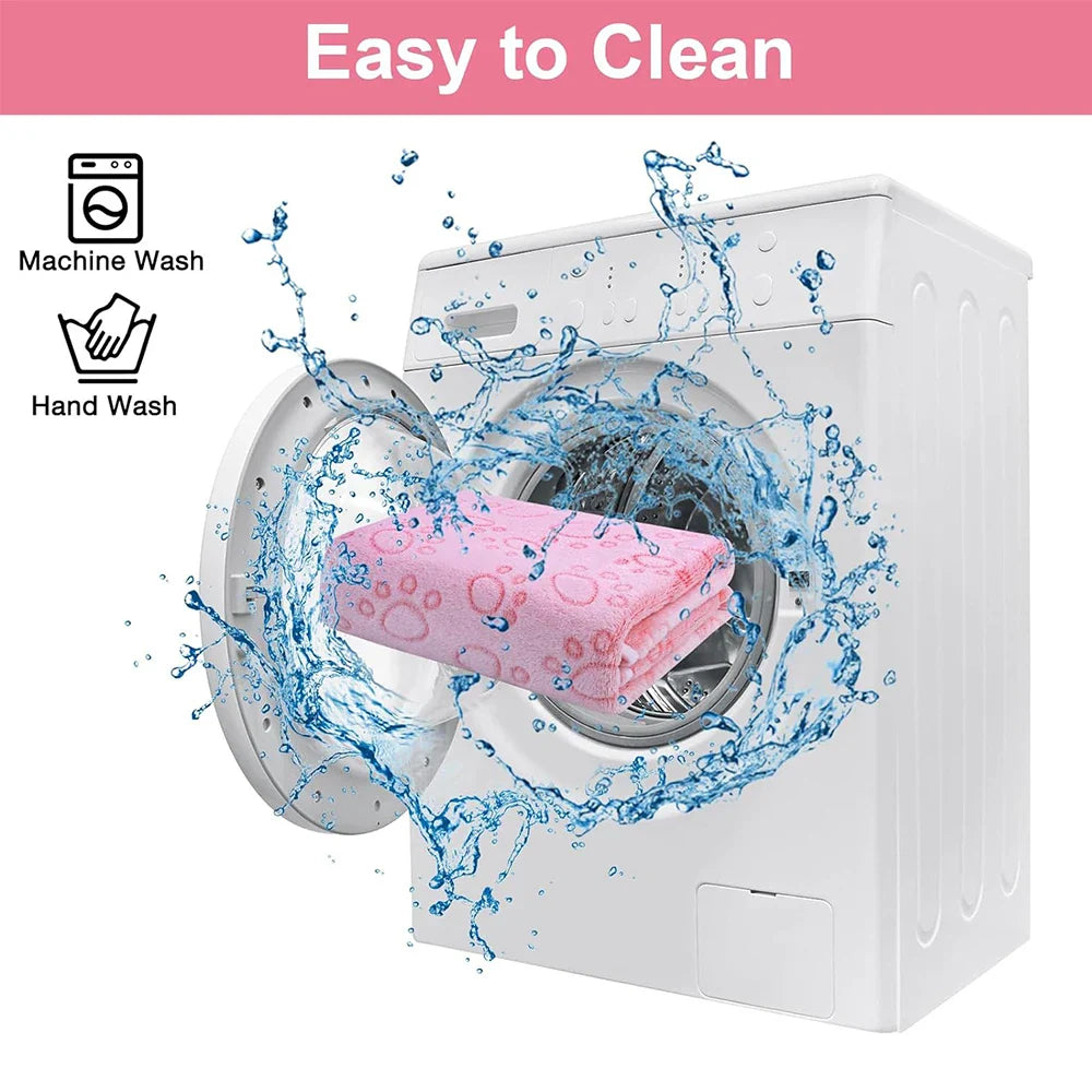 Pink Soft Fluffy High Quality Pet Blanket Cute Paw Print Dog Blanket Pet Mat Warm and Comfortable Blanket for Cat Dogs - Nestkin Store