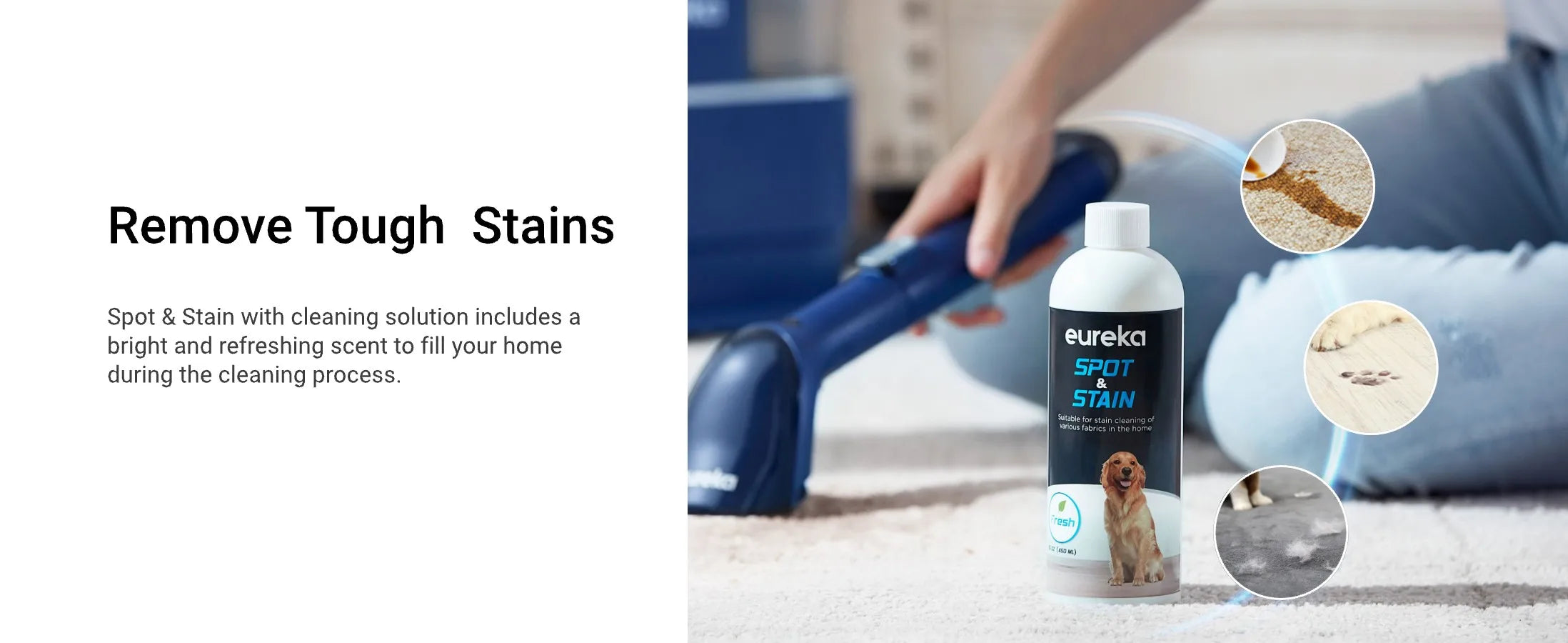 EUREKA Portable Carpet and Upholstery Cleaner, Spot Cleaner for Pets, Stain Remover for Carpet, Area Rugs, Upholstery - Nestkin Store