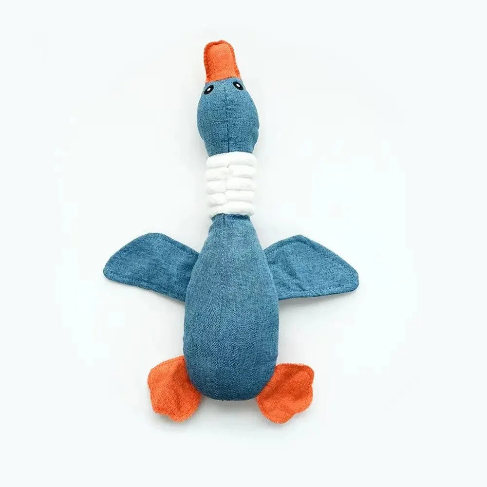 Cute Dog Plush Toys Pet Duck Squeak Toy for Puppy Sound Wild Goose Chew Toy for Small Middle Large Dogs Teeth Cleaning Toys - Nestkin Store