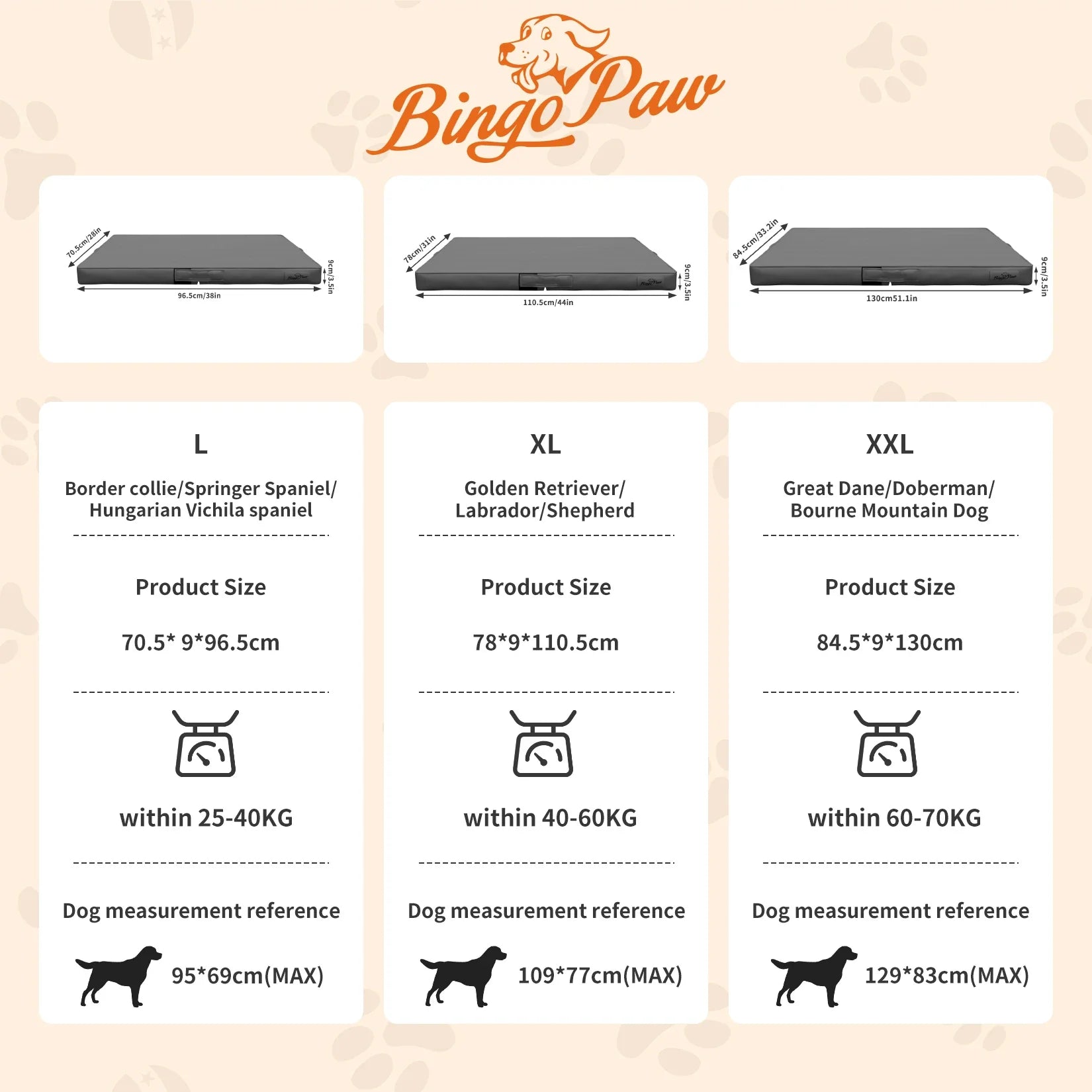 Foldable Pet Bed with Microfiber Leather Cover, Bite Proof Mat, Gray and Brown Color, 3D Technology, L, XL, XXL - Nestkin Store