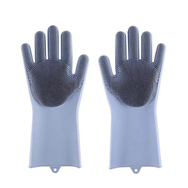 Pet Grooming Cleaning Gloves Dog Cat Bathing Shampoo Glove Scrubber Magic Dishwashing Cleanner Sponge Silicon Hair Removal Glove - Nestkin Store