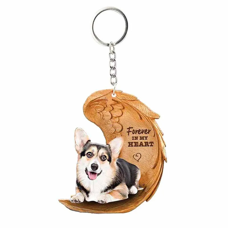 1 Piece 23 Style Dog Forever In My Heart  Angel Pendant Bag Key Chains Car Keychain Keyring  Pet Jewelry Gift For Women Girls - Nestkin Store