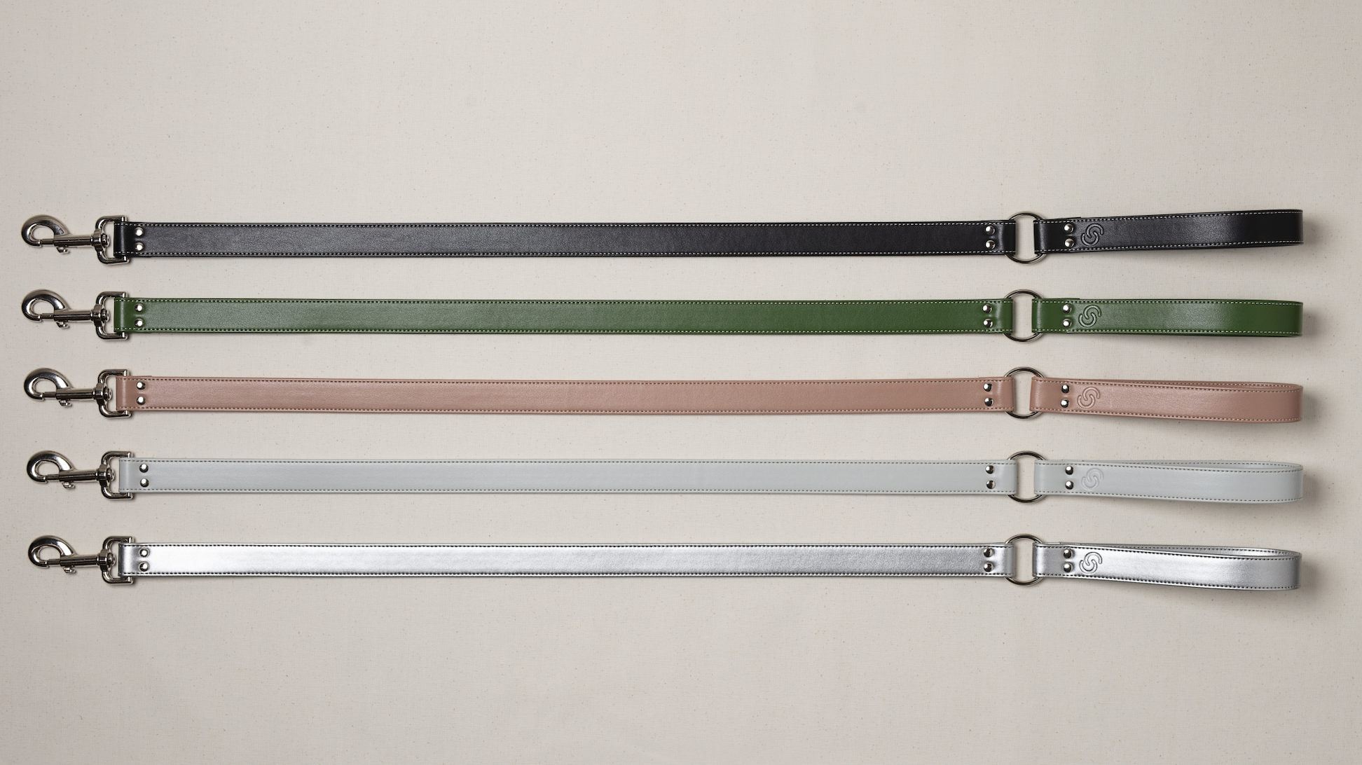 Blush pink apple leather lead